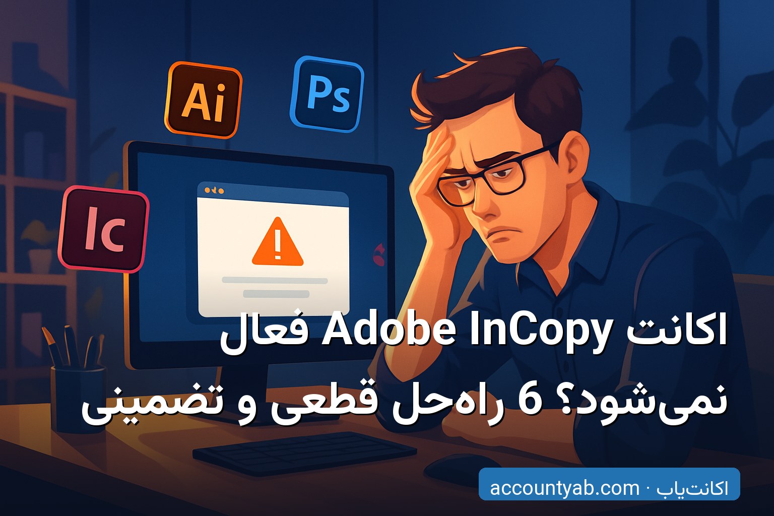 رفع خطای فعال‌سازی خرید اکانت Adobe InCopy با راه‌حل‌های قطعی