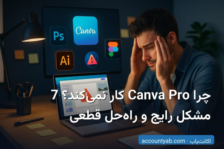 چرا Canva Pro کار نمی‌کند؟ 7 مشکل رایج و راه‌حل قطعی