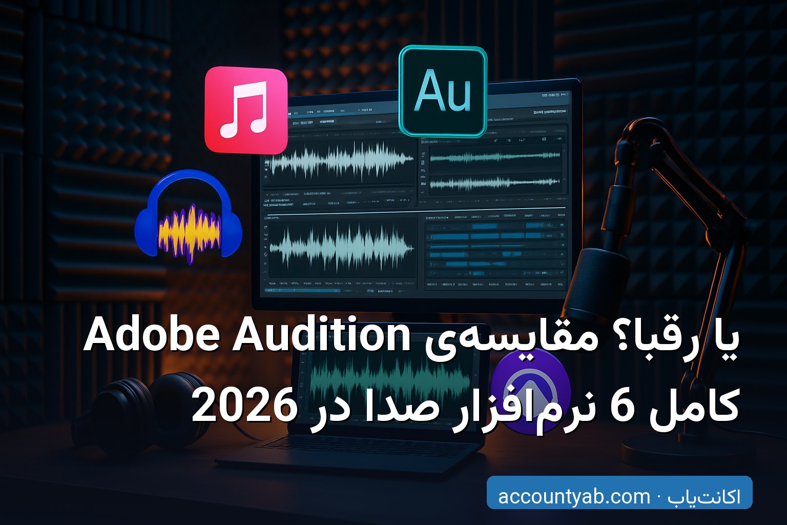 مقایسه Adobe Audition با رقبا در استودیوی صدای حرفه‌ای